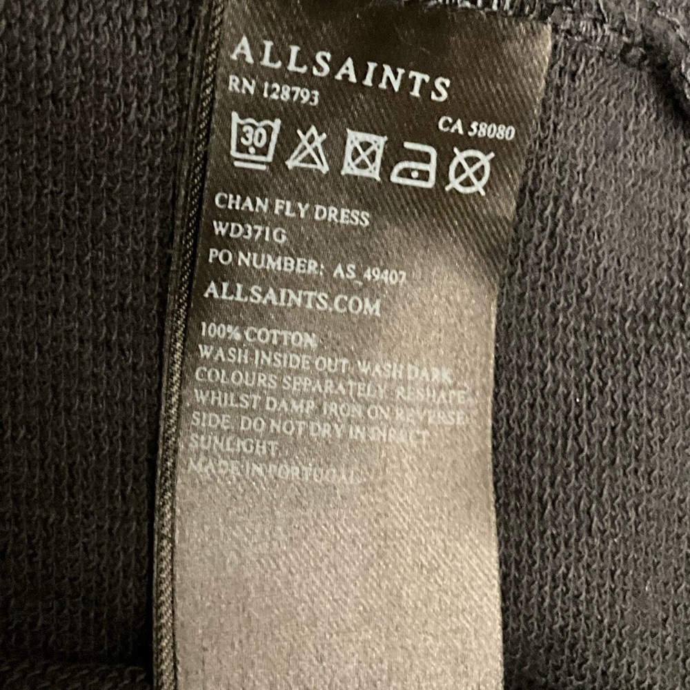 All saints Chan Fly dress black 6 - Picture 9 of 11